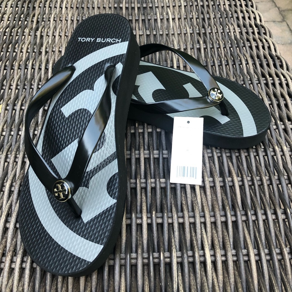 Tory Burch Emory Wedge Flip Flops - Size 8